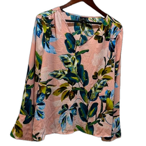 Worthington  rose ophelia floral long sleeve top size XL GUC..